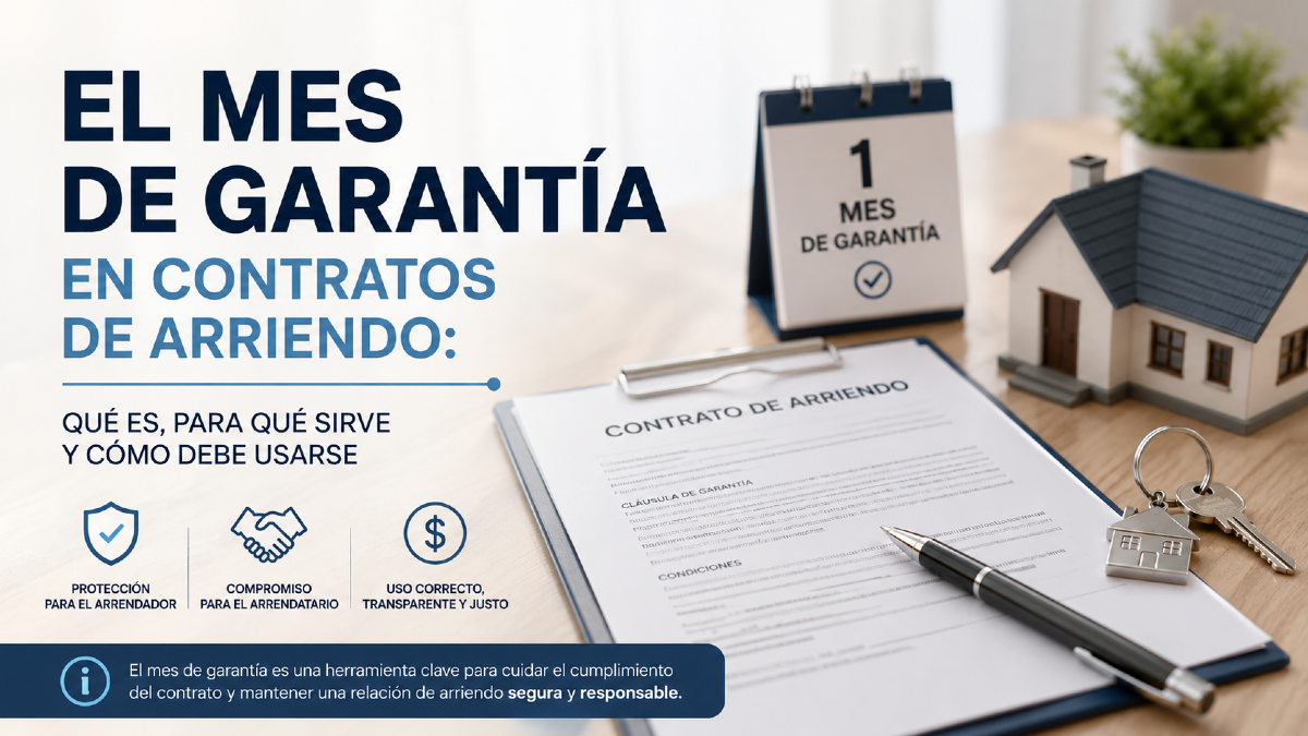 El mes de garantía en un contrato de arriendo: qué es, para qué sirve y cómo funciona